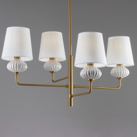 Suspended lamp Freya FR2029PL-04BS Ceramics, 640x680x680 mm, E14, 4x40W, brass color-5