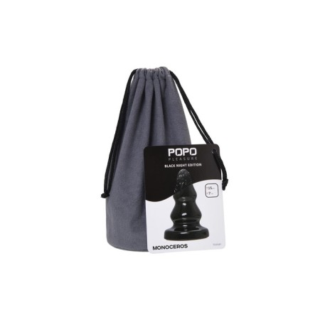 Anal plug Toyfa Popo Pleasure Monoceros, Christmas tree, PVC, 70x150 mm, black color-7
