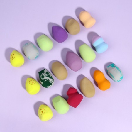 A set of sponges for makeup, 6 pcs, assorted, color mix-4