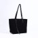 Soper bag with zipper, black color