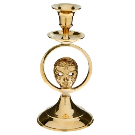 Climber "Mask" Brass 8.5x8.5x17.5 cm-5
