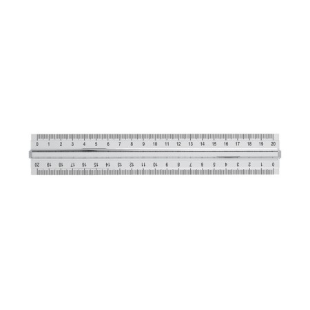 A ruler with a holder of 20 cm Erichkrause "Clear", transparent, plastic, in a flood-1