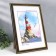 Photo frame Plastic "Office" 21x30 cm, dark brown/beech (287), with a leg