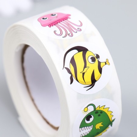 Stick Paper "Underwater World" d = 2.5 cm 500 pcs in a roll 3x6.5x6.5 cm-3