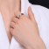 Xuping ring flashing, white color in silver, size 17