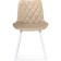Stool on a metal frame Baoine used metal/velor, white/beige 50x55x83 cm