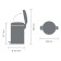 Brabantia Newcon bucket, plastic inner bucket, with a pedal, white color, 12 liters