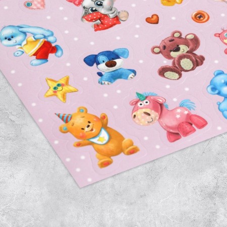Paper stickers "Favorite toys", 11 x 16 cm-1