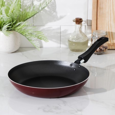 Pan Prosto, D = 24 cm, plastic handle, anti -stick coating, burgundy color-5