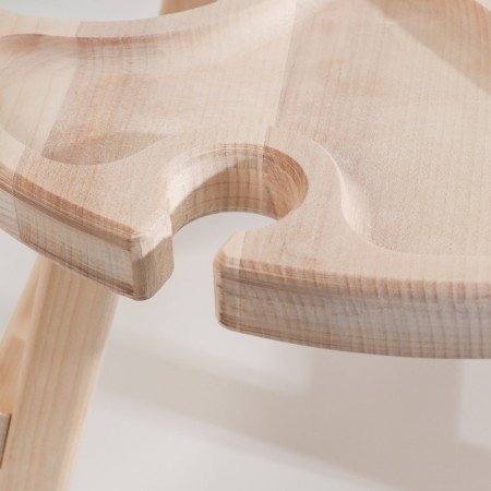 A tablet table with a menage and folding legs "Better you is only wine" d = 30x2 cm, birch-10