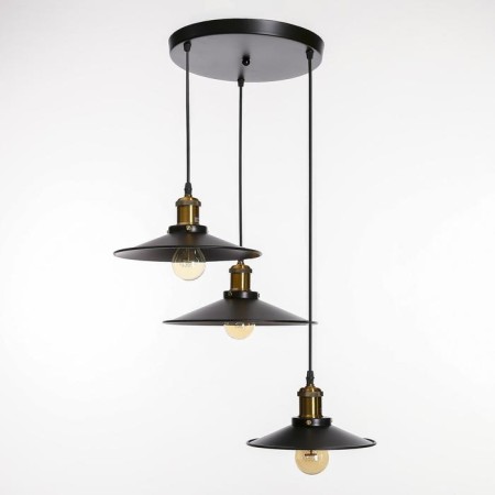 Bayerlux chandelier "Quake" 3x40W black E27 30x30x10 cm