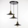 Bayerlux chandelier "Quake" 3x40W black E27 30x30x10 cm