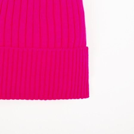 Female Winter hat, pink color, size 52-56-8