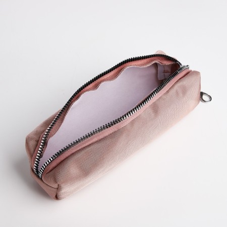 A backpack with a zipper, 5 outer pockets, pencil case, powder color-8