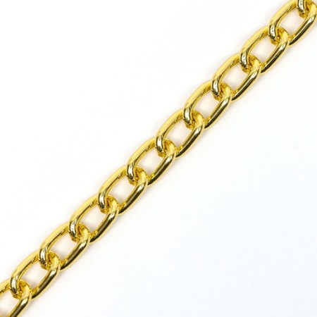 Collar - Metallic a single strain, 60 cm, wire thickness 3 mm, golden-3