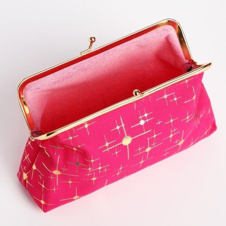 Cosmetic bag, raspberry color-2
