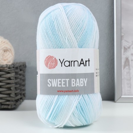 Yarn "Sweet Baby" 100% acrylic 300m/100g (915 ice-white)