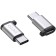 Adapter Pero AD01, Type -C - microUSB, metal, silver