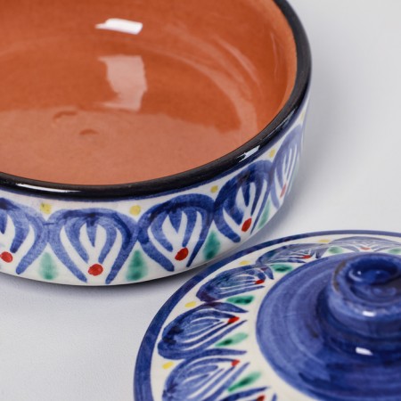 Sugar of Rishtan ceramics "Flowers", 250 ml, blue-2