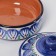 Sugar of Rishtan ceramics "Flowers", 250 ml, blue
