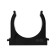 Fastener-clip for the mounting gun Ø 40 mm, black (25 pcs/UP) rexant