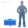 Shower tank, 100 liters, without euns, with a watering can, blue, series "r"