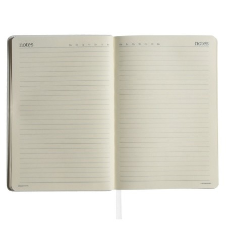 Diary of Leduced A5, 160 sheets MEGAPOLIS VELVET, solid cover, artificial leather, lies, on an elastic band, tinted block 70 g/m2, white-13