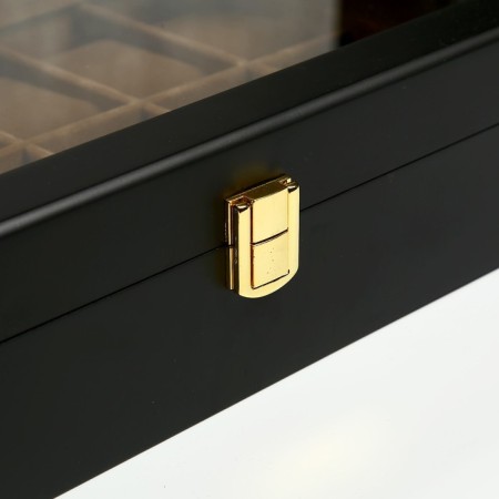Casket Wood for the clock 12 "Black matte" 8.3x31x20 cm-3