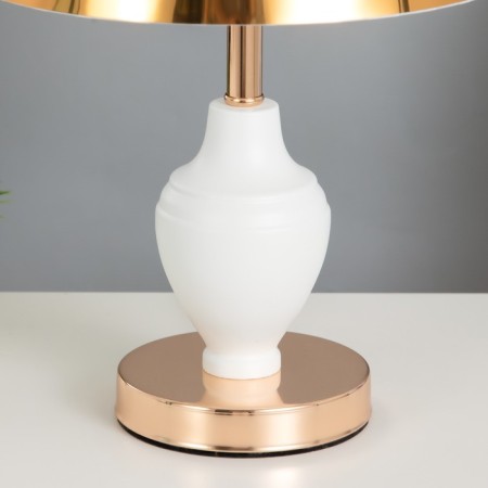 Entry 1x60W desktop E27 white-gold 25x25x42 cm Risalux-3