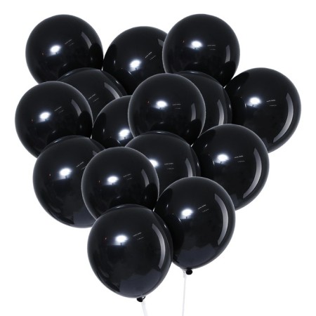 Latex ball 10 ", pastel, set 5 pcs., Black color-1