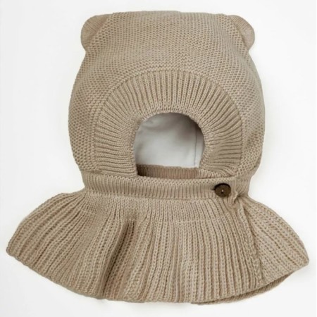 Hat-hat Children's Winter Pure Love Warm, size 44-46, beige color-4