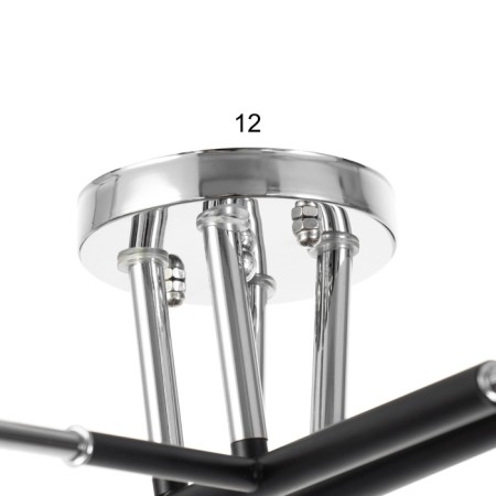 Luer "Indis" 6he27 40W Black-chromium 60x60x26 cm-6