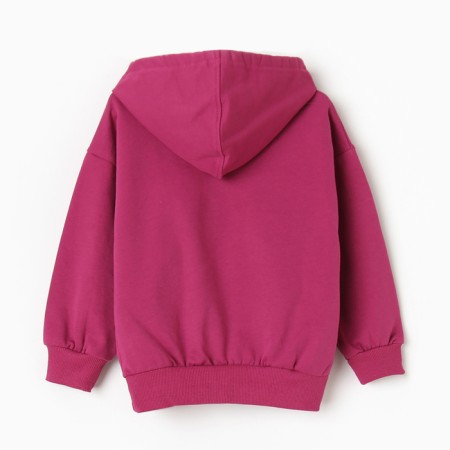 Sweatshirt for girls pile, plum color, height 122-3
