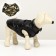 Dog jacket two -sided with print, size 8 (ds 23 cm, og 30, ok 22 cm), black