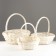 A set of baskets of 3 pcs, D40x15x42 cm; D35x13/37 cm; D30x11/32 cm, willow