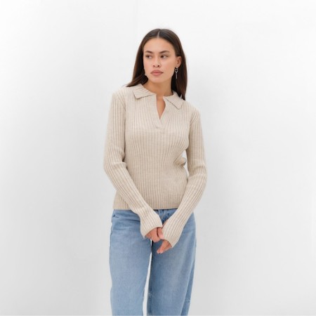 Jumper with V Gorlovina Mist, p. 40-42, beige-5