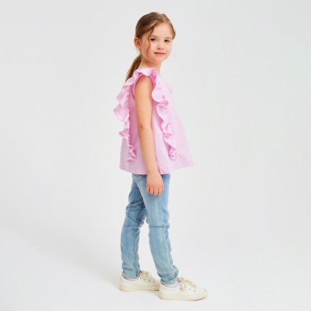 Blouse for Minaku girl: Cotton Collection color light lilac, height 98-1
