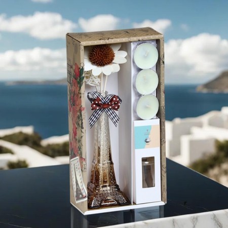 Set of gift "Paris" (diffuser and candles) coffee, "wealth of aroma"-3