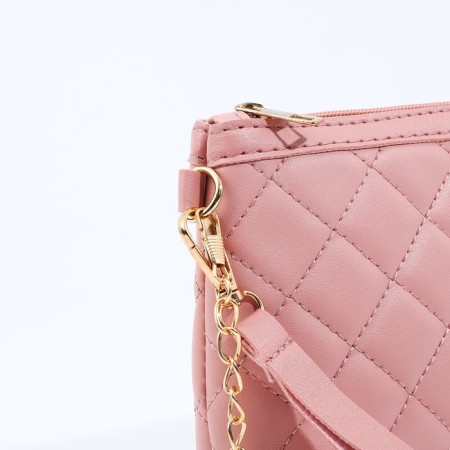 Bag Cross-Bodi with a zipper, pink color-5