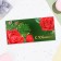 Money envelope "Happy Anniversary!" Green Background, Rosa, 16x8 cm