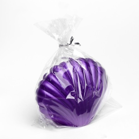 Figure candle "shell", 4x9x6.5 cm, purple-3