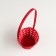 Wicker basket, D13 x H9.5/28 cm, bamboo, red