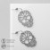 Skull earrings shiny, silver color