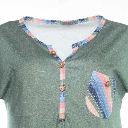 Women's home set (T -shirt/breeches), olive color, size 64-5
