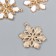 Decor for creativity Metal, enamel "Snowflake gold with white" 2.9x2.2 cm
