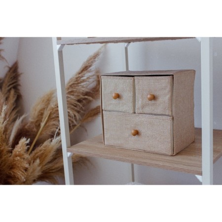 Box LADOOM "Francesca", 3 drawers, 30 × 20 × 28 cm, beige color-7