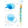 Gift set for a boy: holder and container for a dummy + gift, blue color