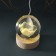 Souvenir glass backlight "Shar. Geometry of the mountain" D = 6 cm stand wood, usb
