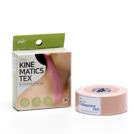 Kinesio teip spol tape Korean, 2.5 cm x 5 m, beige-3