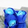 Soap roses, turquoise-blue, set 24 pcs.